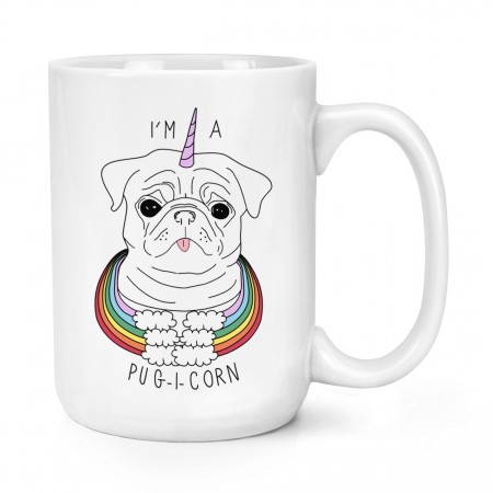 I'm A Pugicorn Rainbow 15oz Large Mug Cup