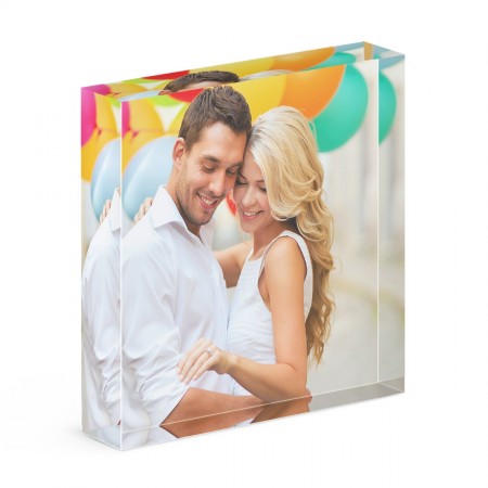 Personalised Custom Acrylic Photo Block Frame Any Picture 10x10cm