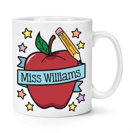  Personalised Custom Name No.1 Best Teacher Apple 10oz Mug Cup