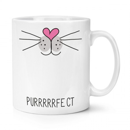 Purrfect Perfect Cat Face 10oz Mug Cup