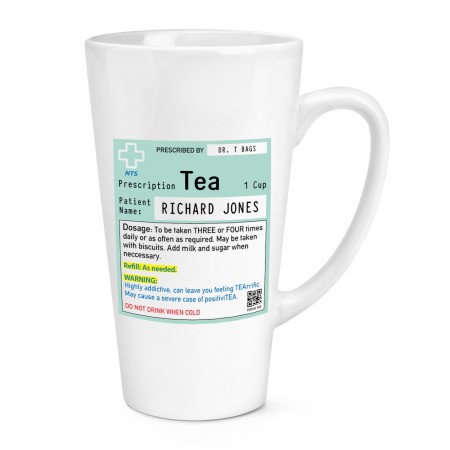 Personalised Name Tea Prescription 17oz Large Latte Mug Cup