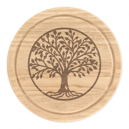 Tree Of Life Family Tree Wooden Chopping Board Serving Board Round 25cm Charcuterie Cheese Meat Serving Christmas
