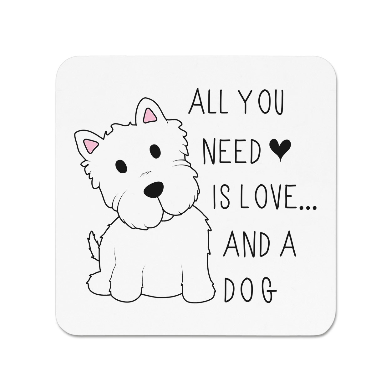 All You Need Is Love And A Dog Fridge Magnet