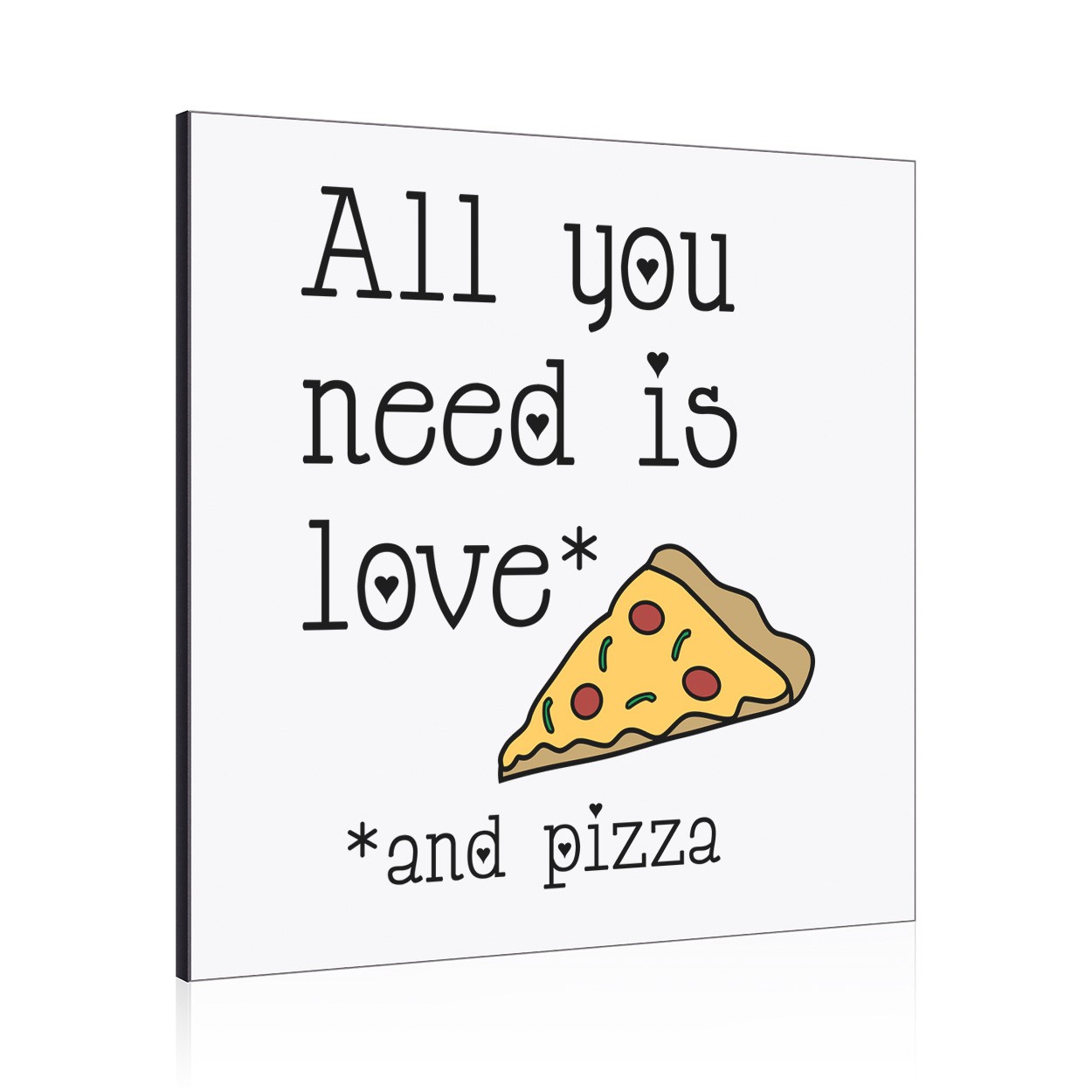 All You Need Is Love And Pizza Wall Art Panel
