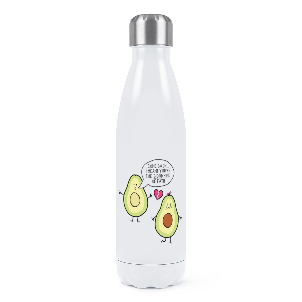 Avocado The Good Kind Of Fat Double Wall Water Bottle
