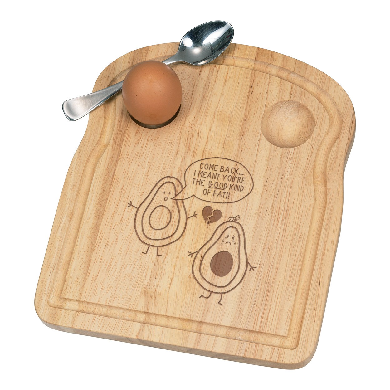 Avocado The Good Kind Of Fat Breakfast Dippy Egg Cup Board Wooden