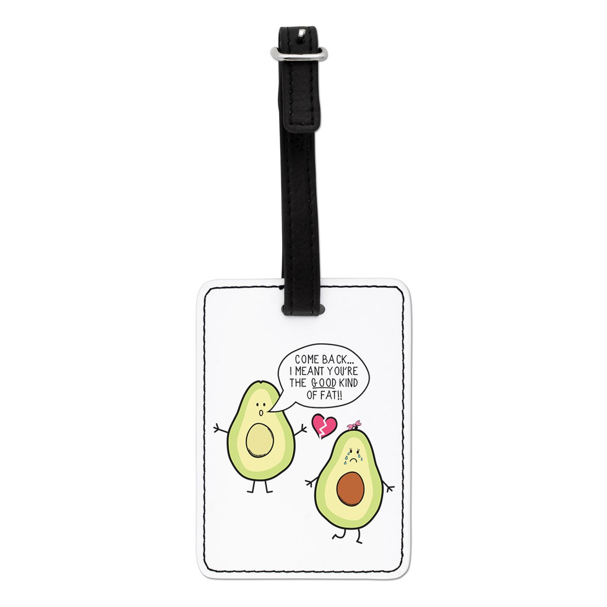 Avocado The Good Kind Of Fat Visual Luggage Tag