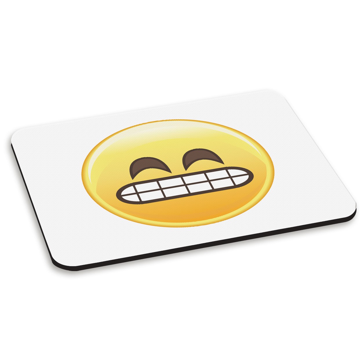 Awkward Teeth Face Emoji PC Computer Mouse Mat Pad
