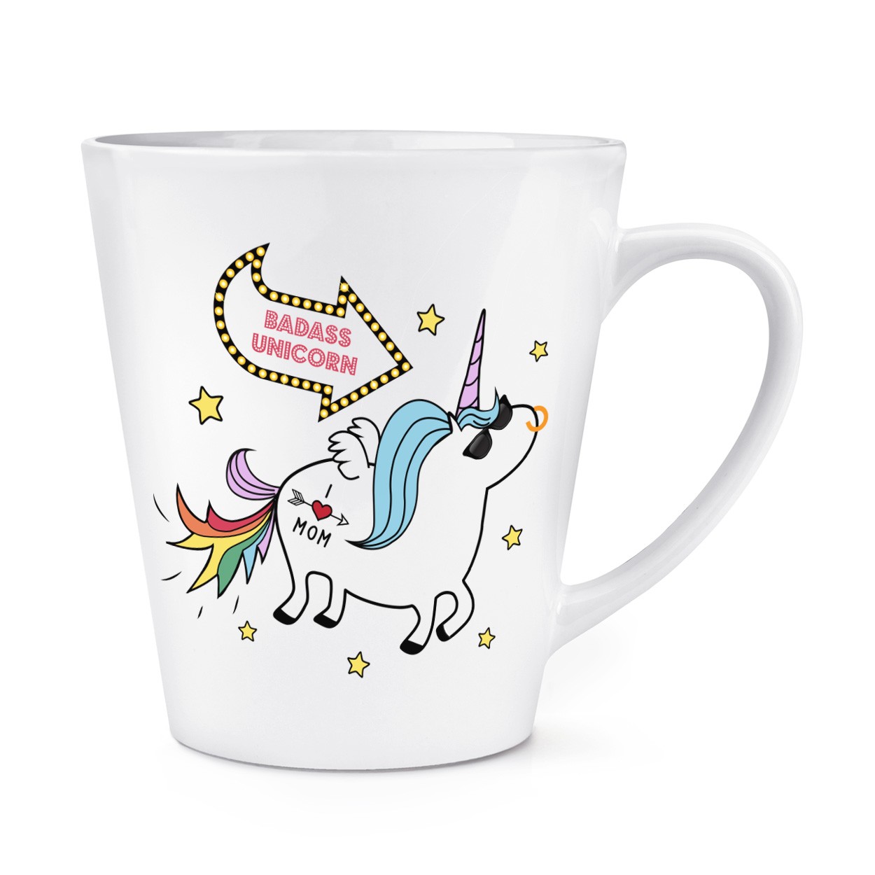 Badass Unicorn 12oz Latte Mug Cup