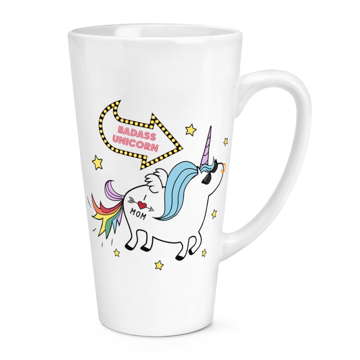 Badass Unicorn 17oz Large Latte Mug Cup