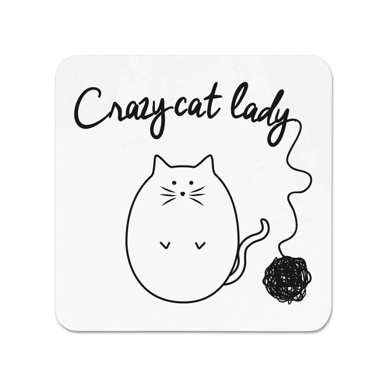 Ball Of Yarn Crazy Cat Lady Fridge Magnet