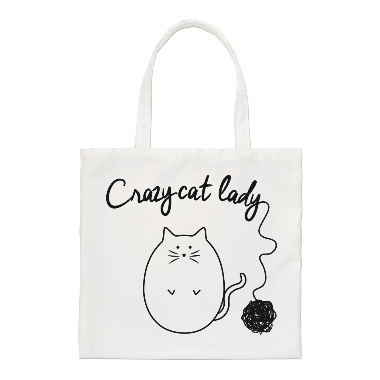 Ball Of Yarn Crazy Cat Lady Regular Tote Bag