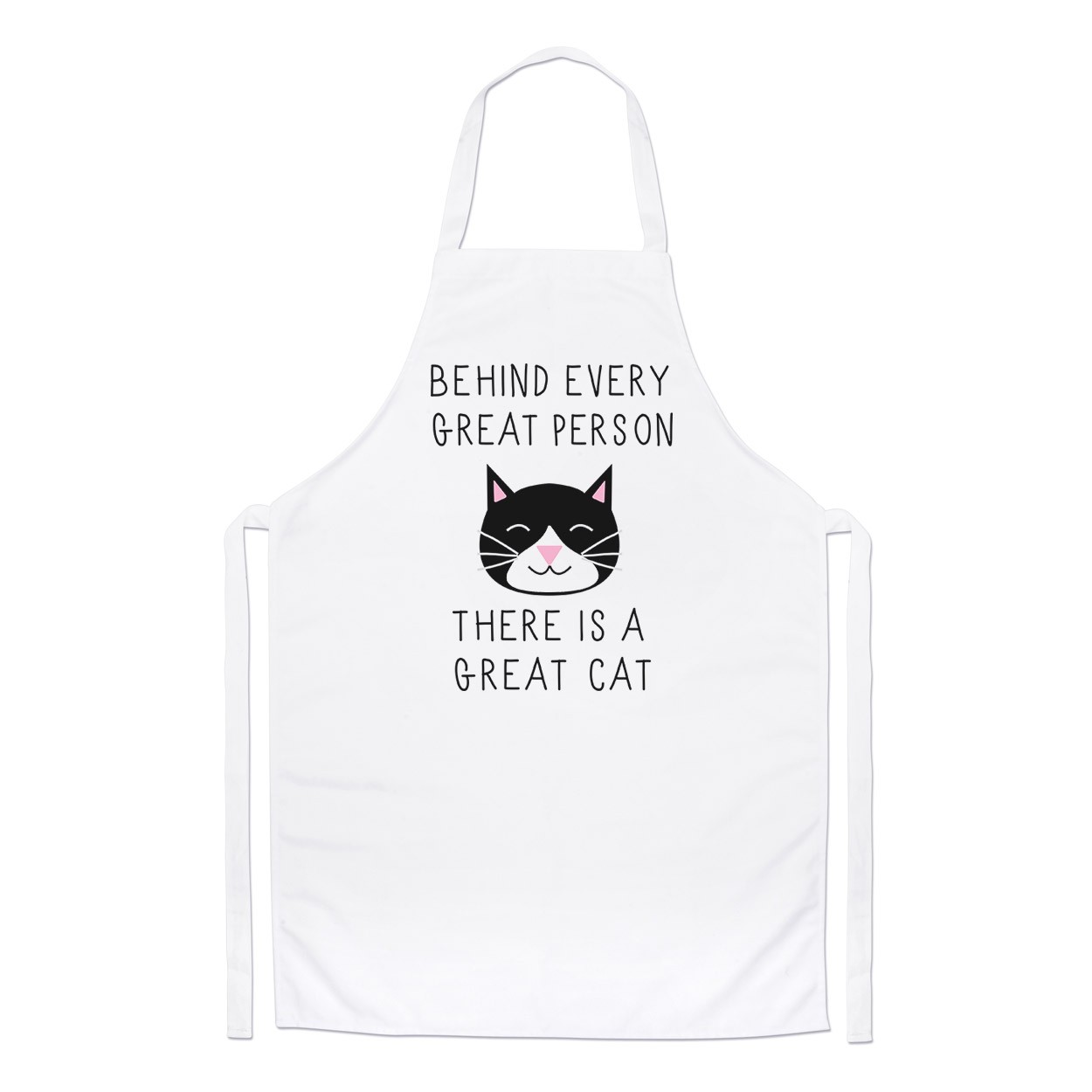 Behind Every Great Person Is A Great Cat Chefs Apron
