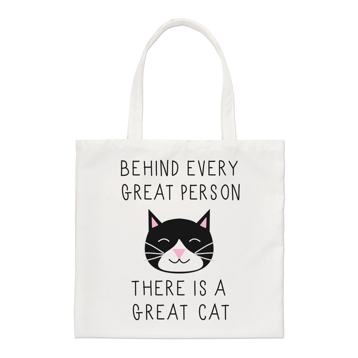 Behind Every Great Person Is A Great Cat Regular Tote Bag