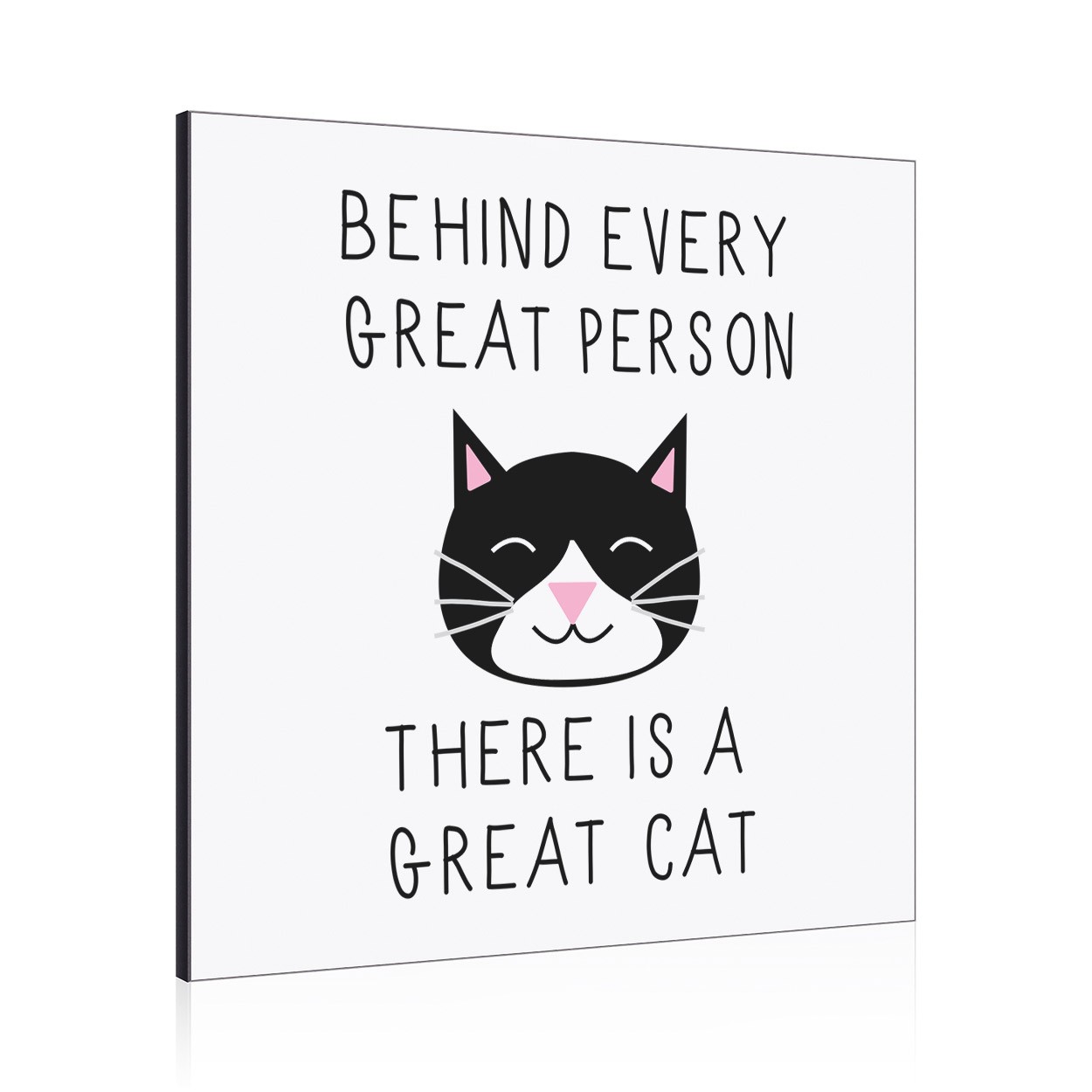 Behind Every Great Person Is A Great Cat Wall Art Panel