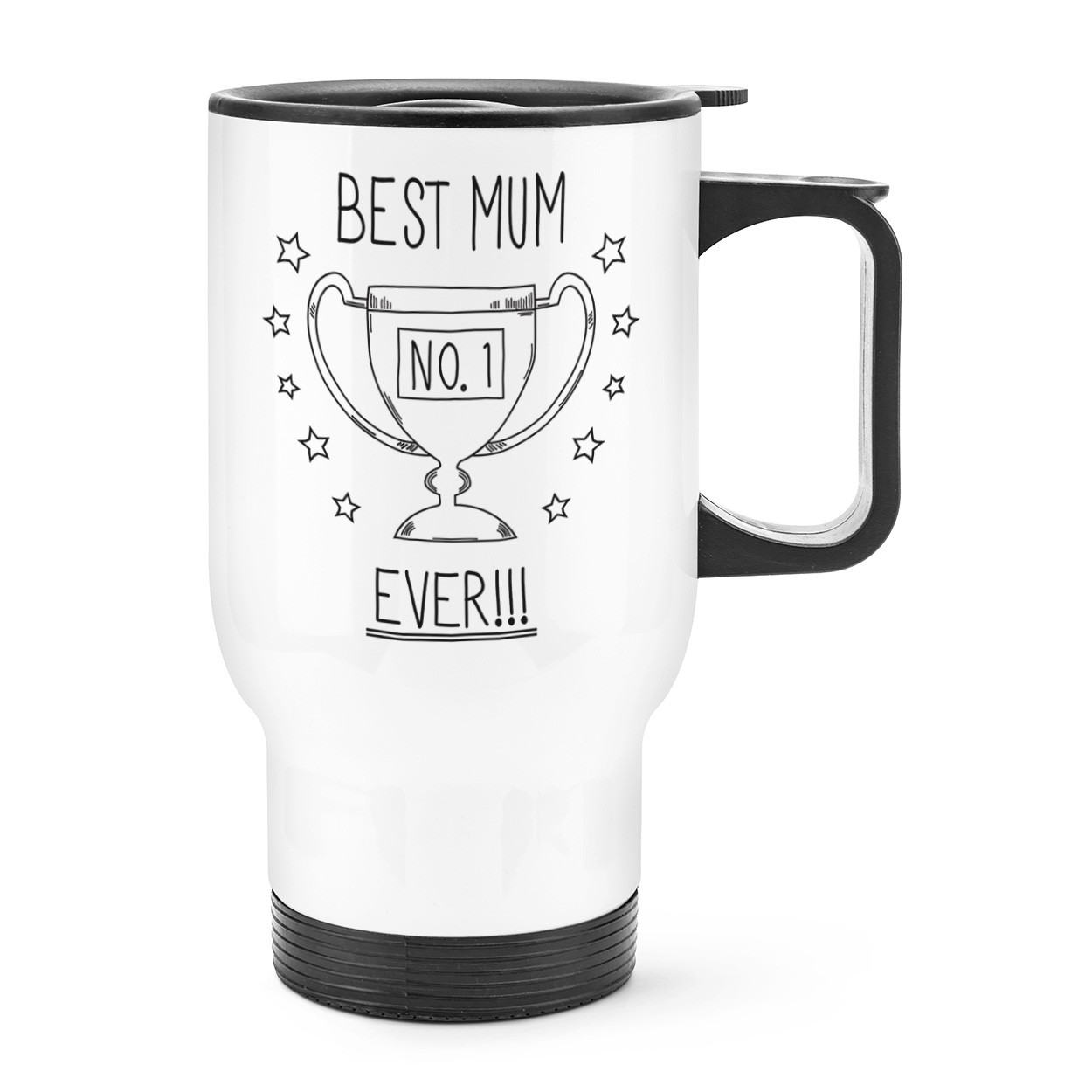 Best Mum Ever No.1 Travel Mug Cup With Handle