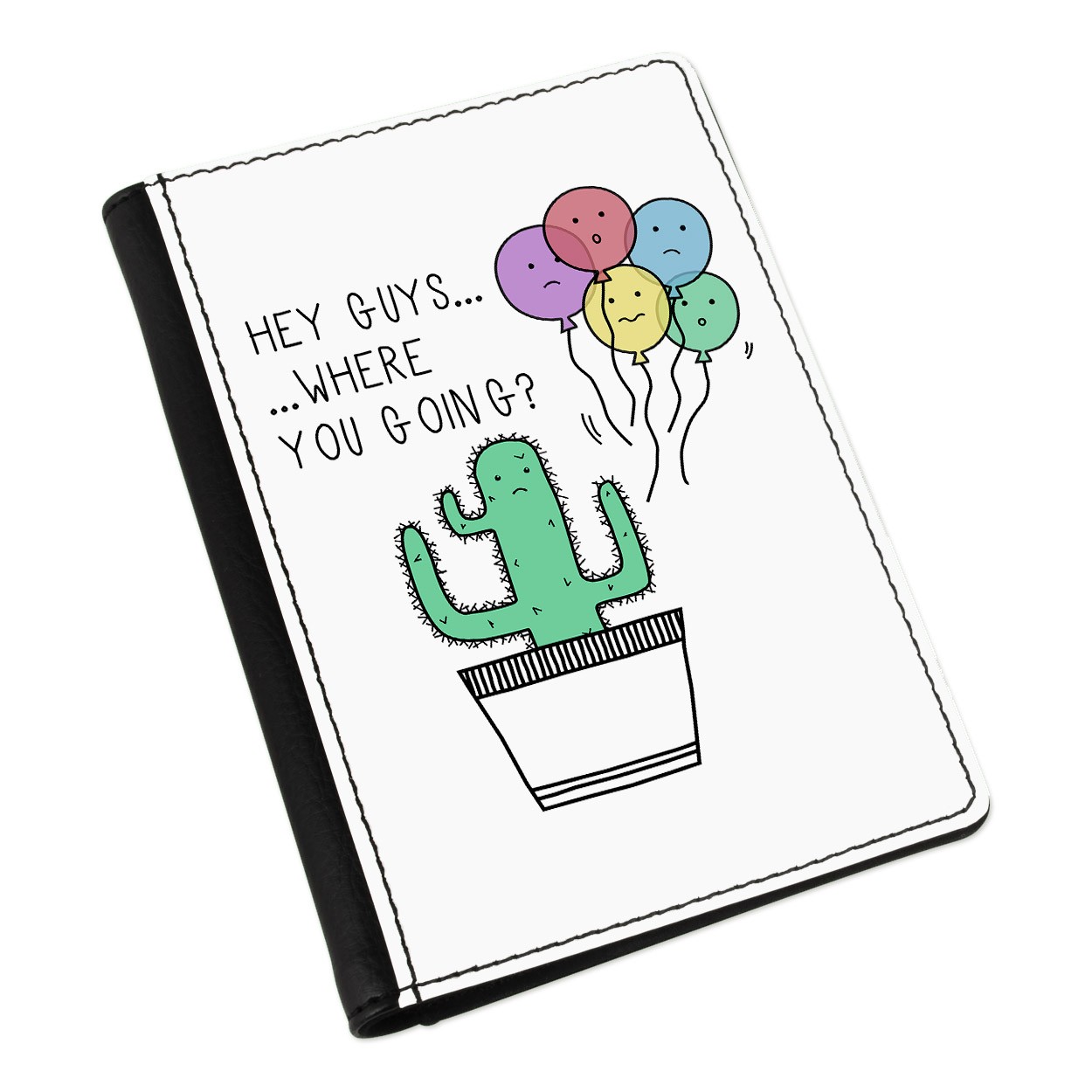 Cactus Hey Guys Where Are You Going Passport Holder Cover