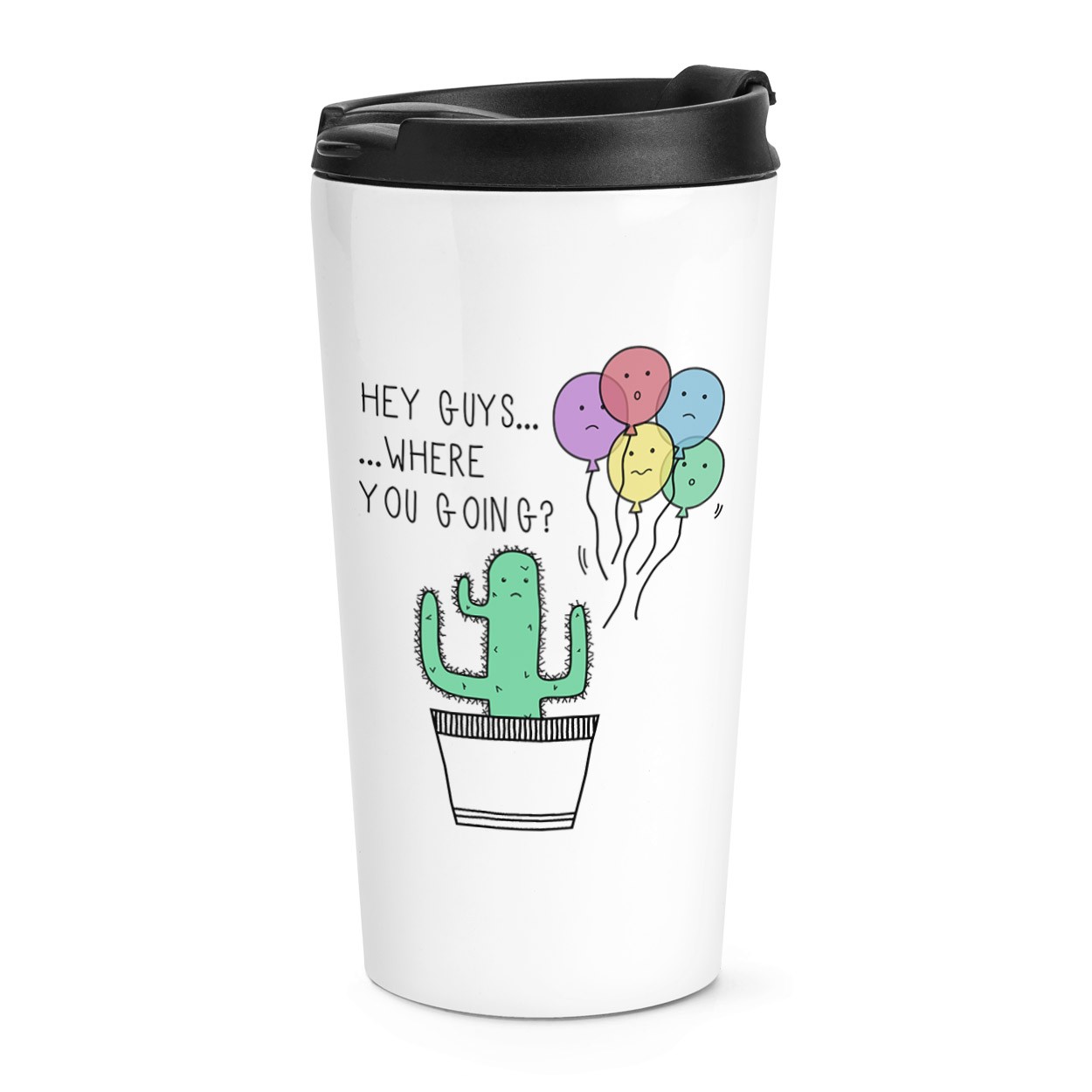 Cactus Hey Guys Where Are You Going Travel Mug Cup