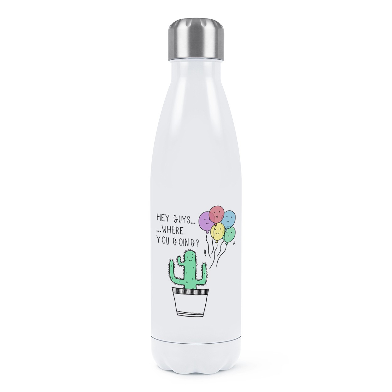 Cactus Hey Guys Where Are You Going Double Wall Water Bottle