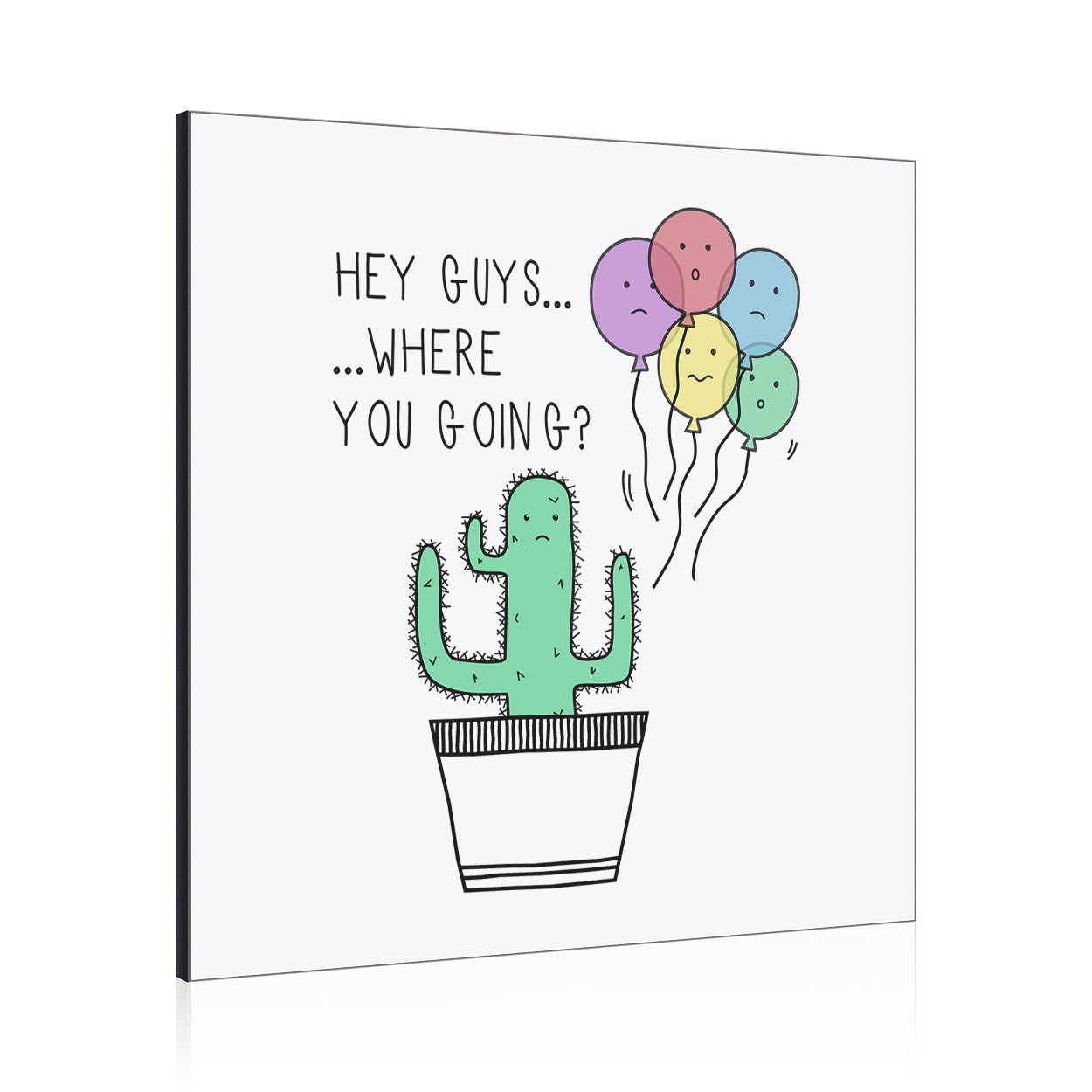 Cactus Hey Guys Where Are You Going Wall Art Panel