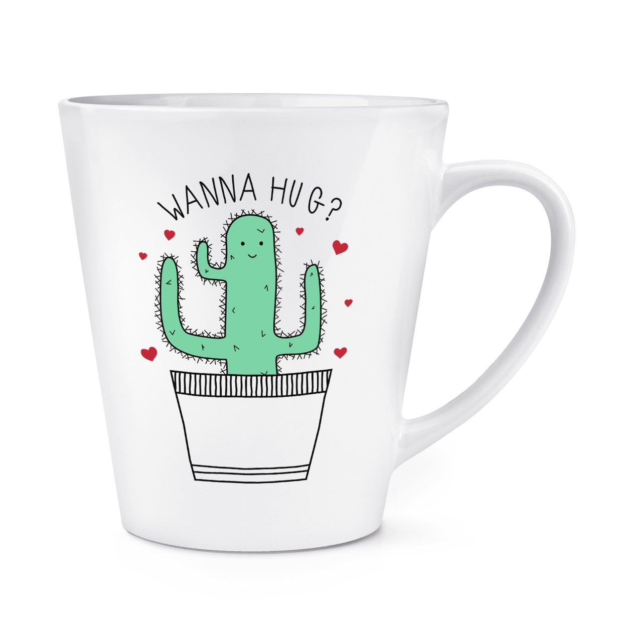 Cactus Wanna Hug 12oz Latte Mug Cup