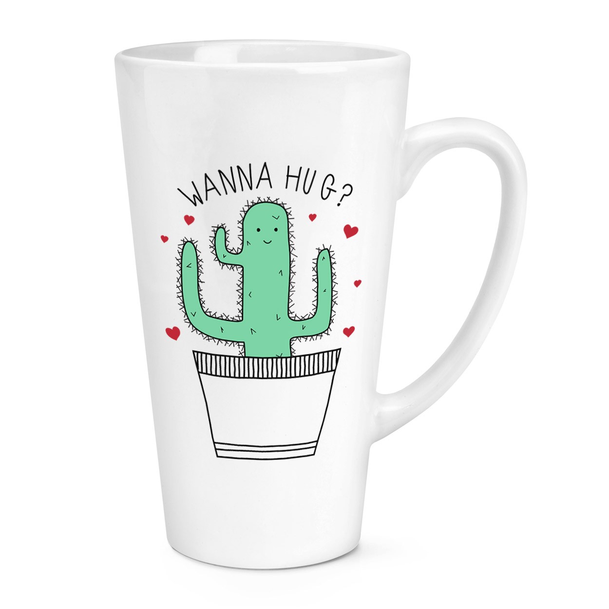 Cactus Wanna Hug 17oz Large Latte Mug Cup