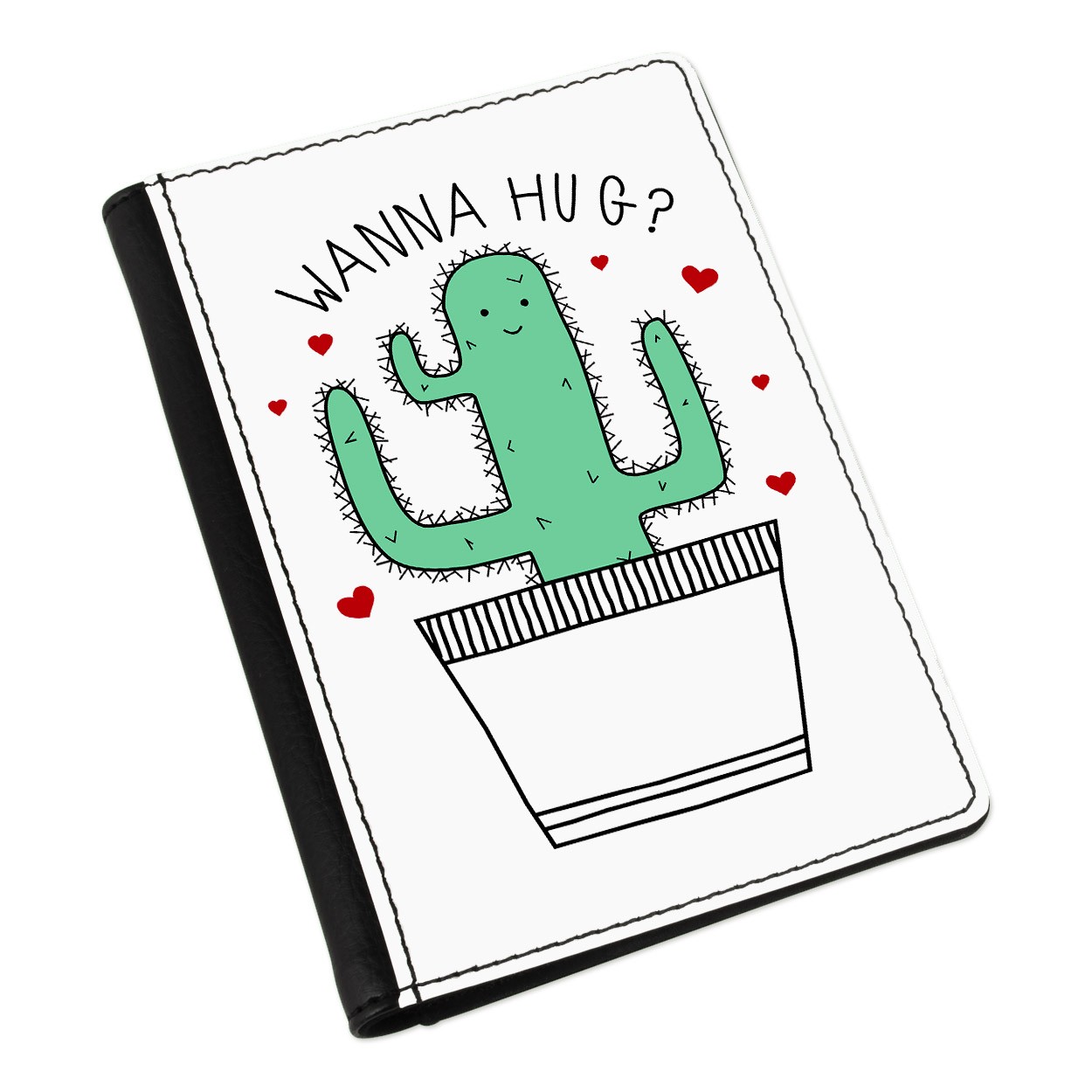 Cactus Wanna Hug Passport Holder Cover