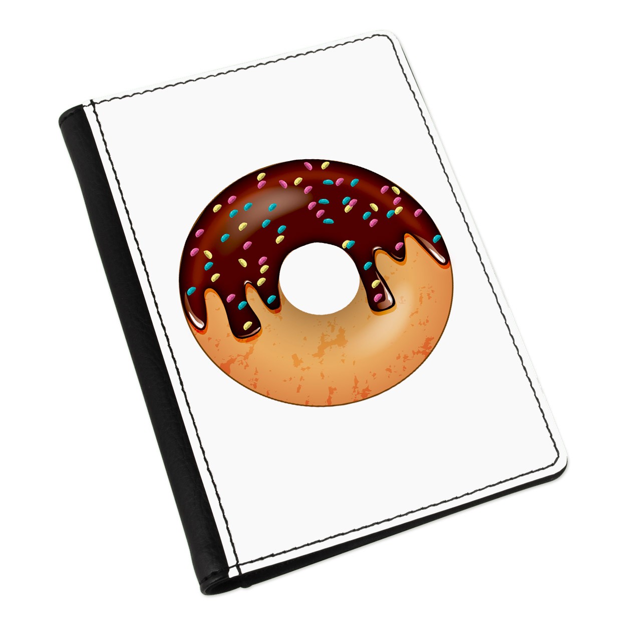 Chocolate Sprinkled Glazed Doughnut Passport Holder Cover
