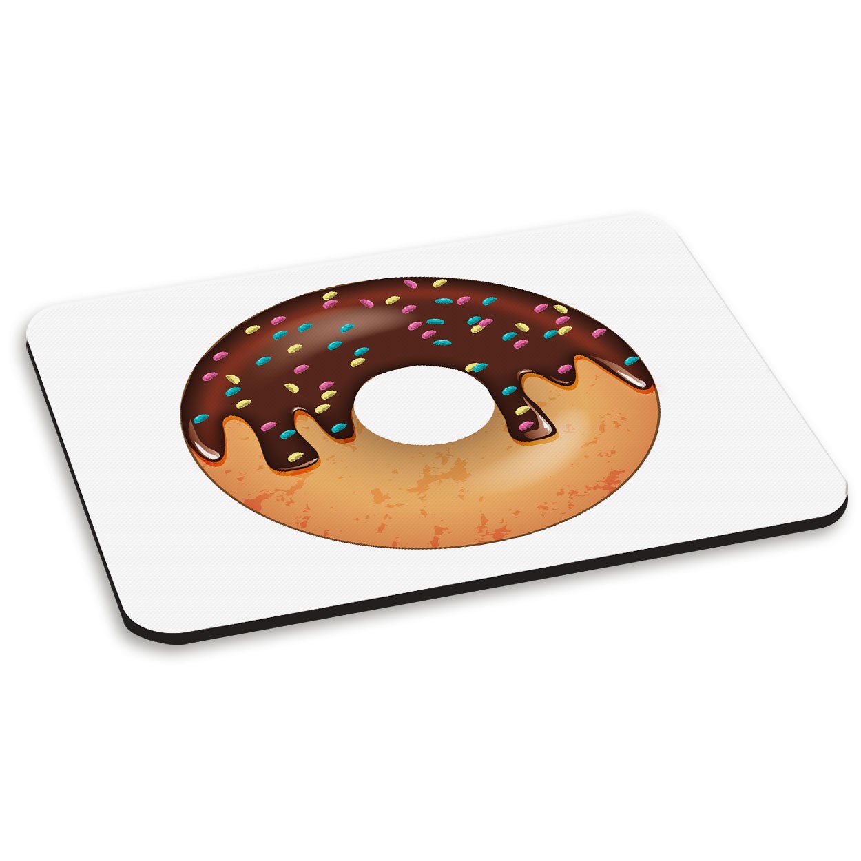 Chocolate Sprinkled Glazed Doughnut PC Computer Mouse Mat Pad
