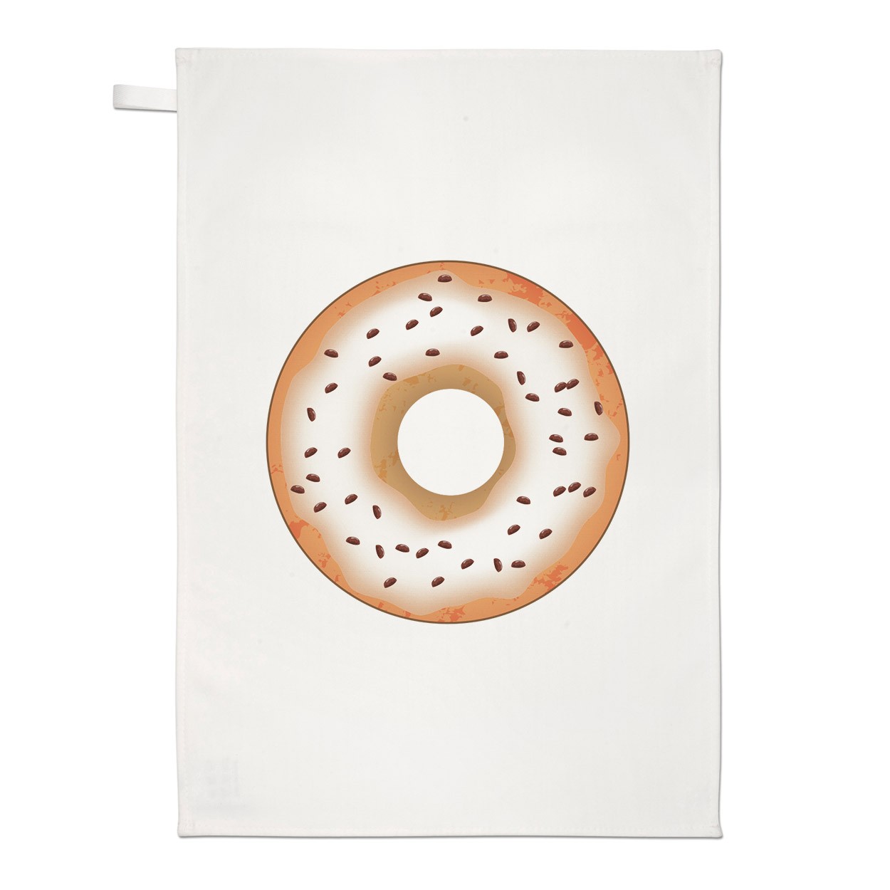 Coffee Glazed Doughnut Donut Tea Towel Dish Cloth