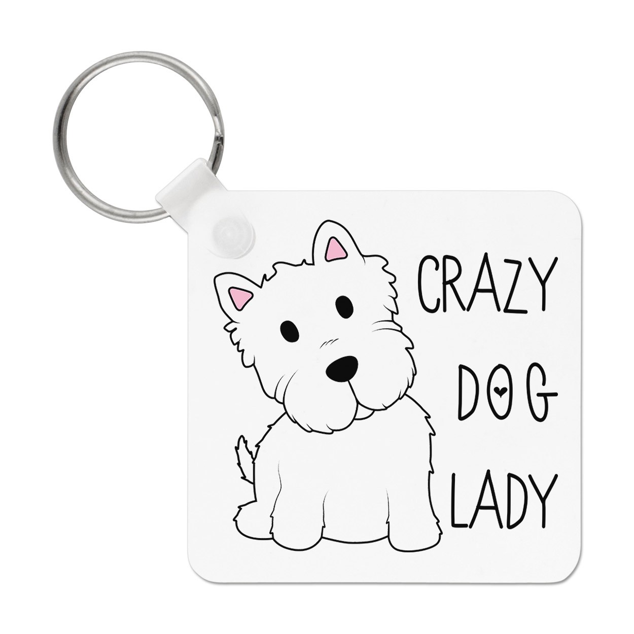 Crazy Dog Lady Keyring Key Chain