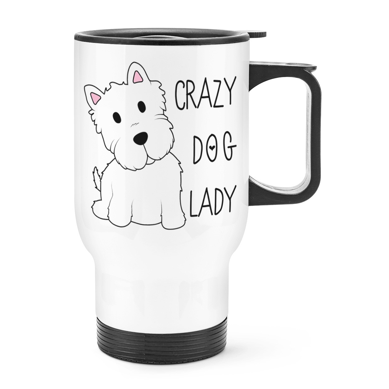 Crazy Dog Lady Travel Mug Cup With Handle