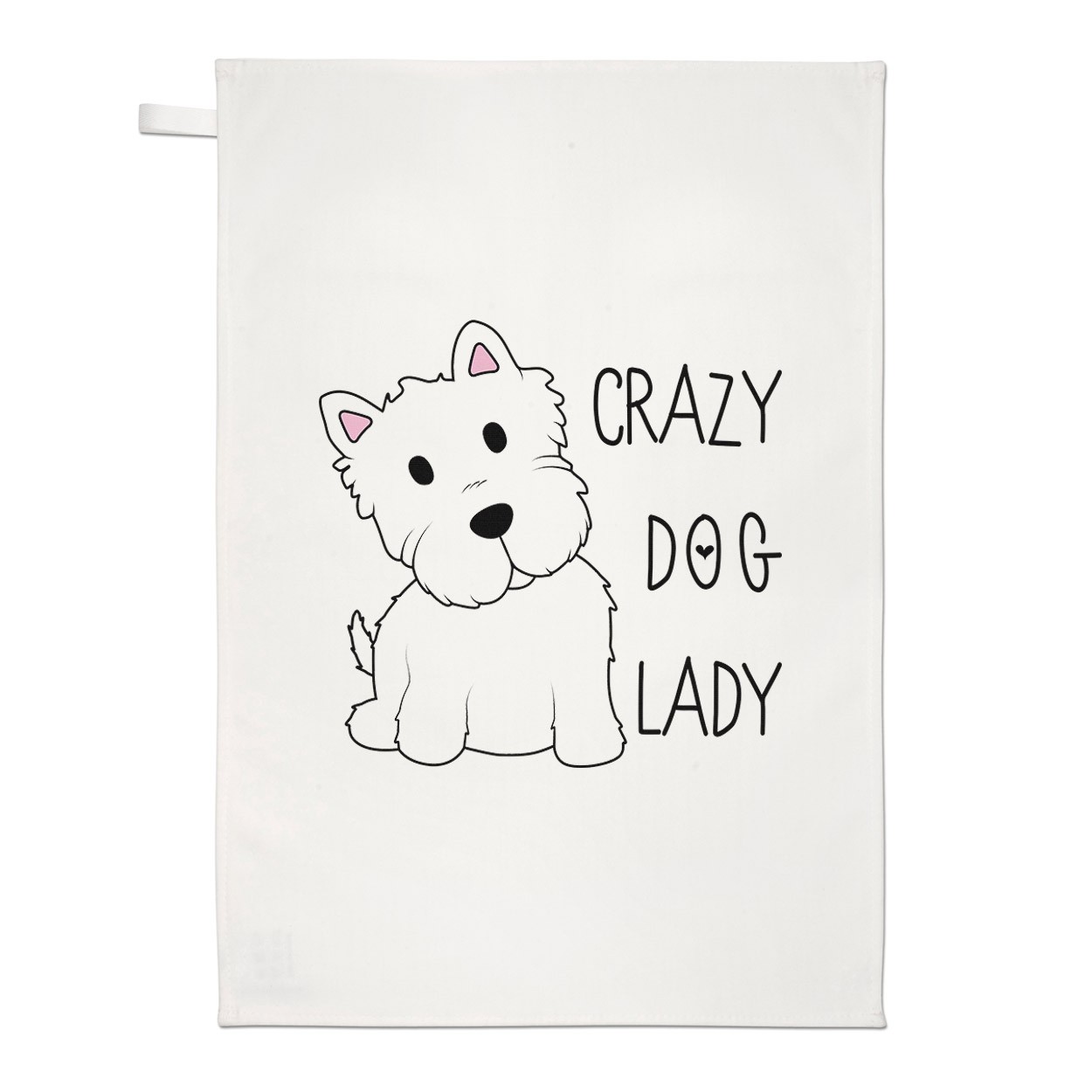 Crazy Dog Lady Tea Towel Dish Cloth
