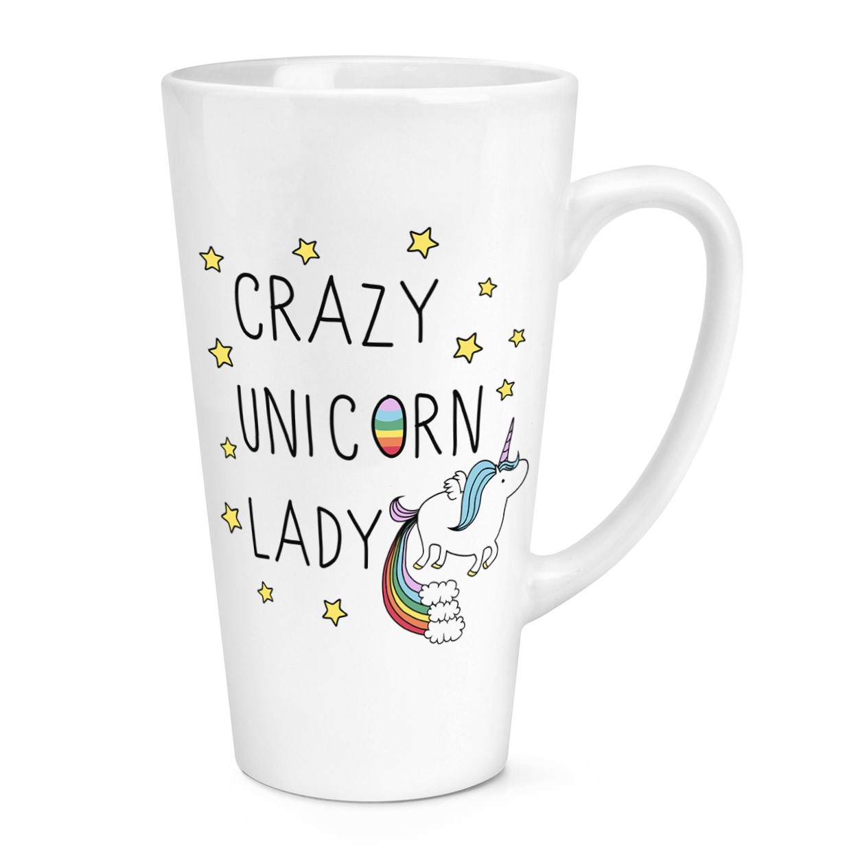 Crazy Unicorn Lady 17oz Large Latte Mug Cup