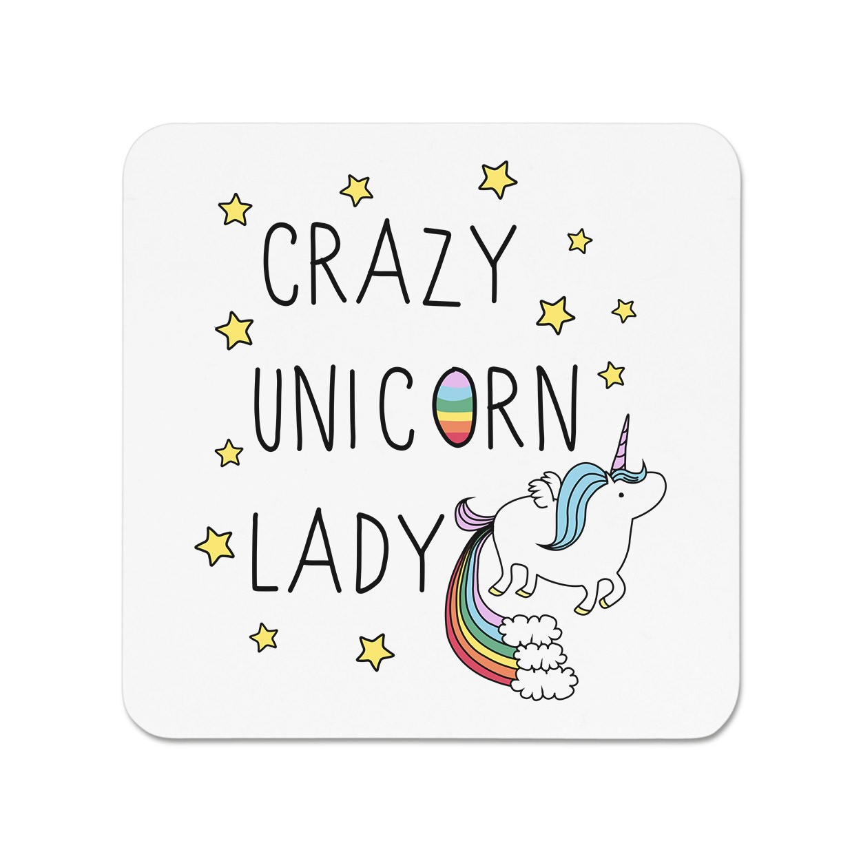 Crazy Unicorn Lady Fridge Magnet