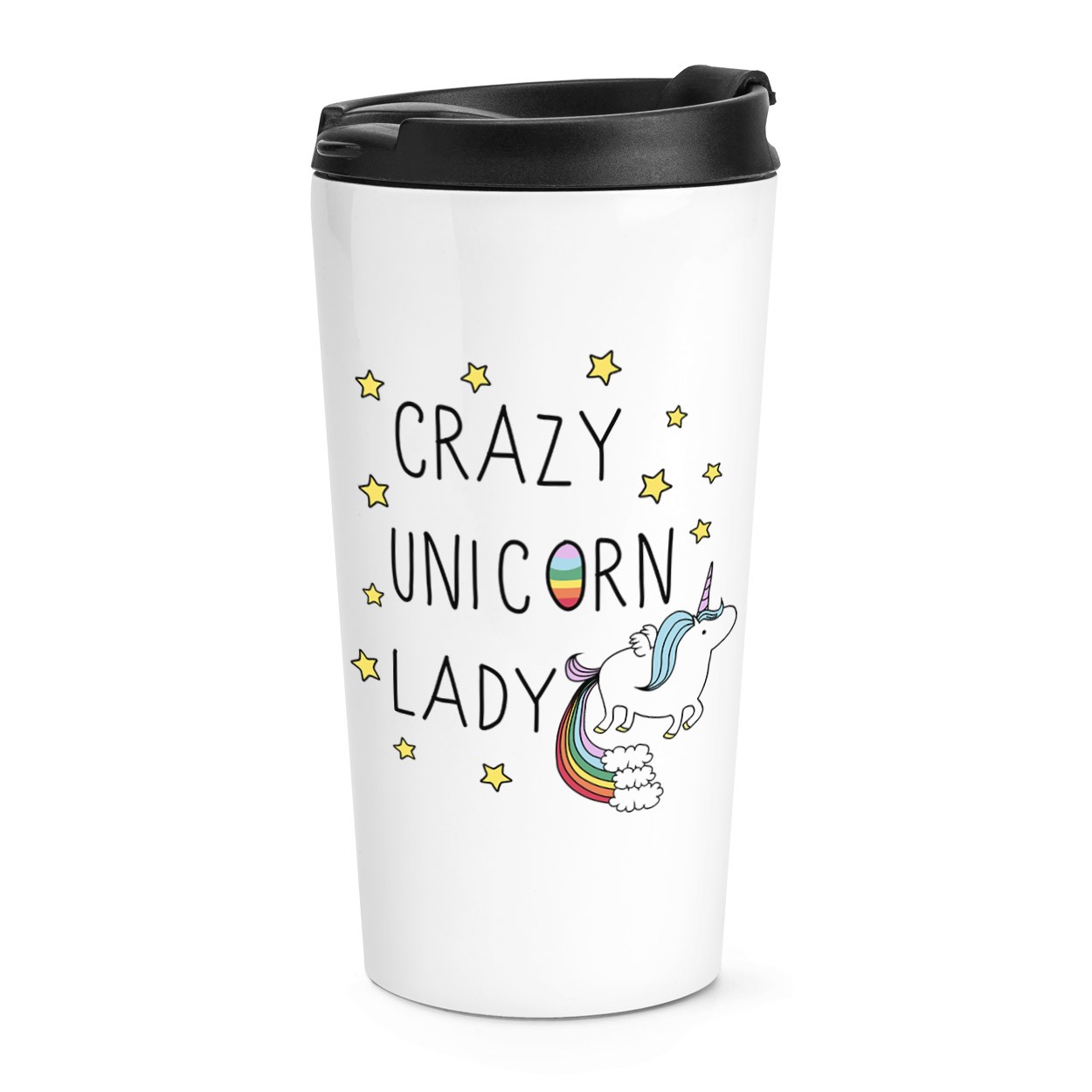 Crazy Unicorn Lady Travel Mug Cup
