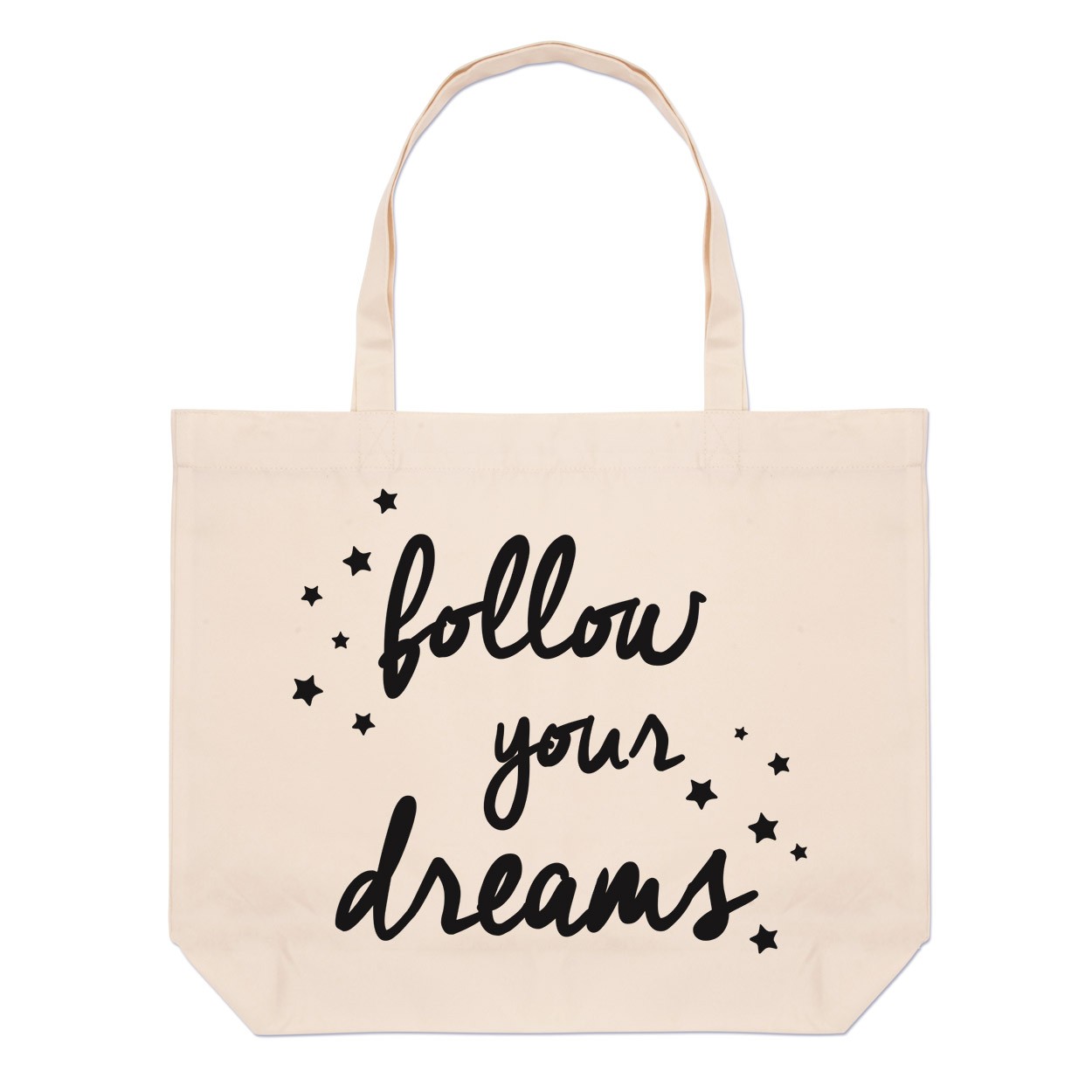 Follow Your Dreams Large Beach Tote Bag