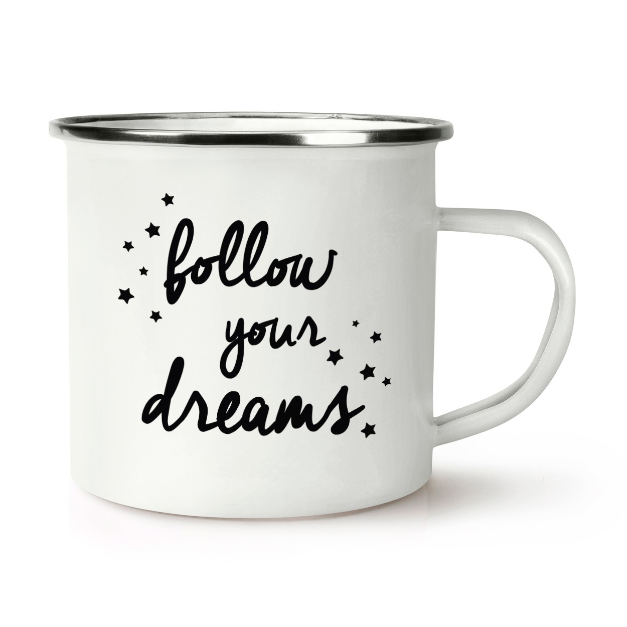Follow Your Dreams Retro Enamel Mug Cup