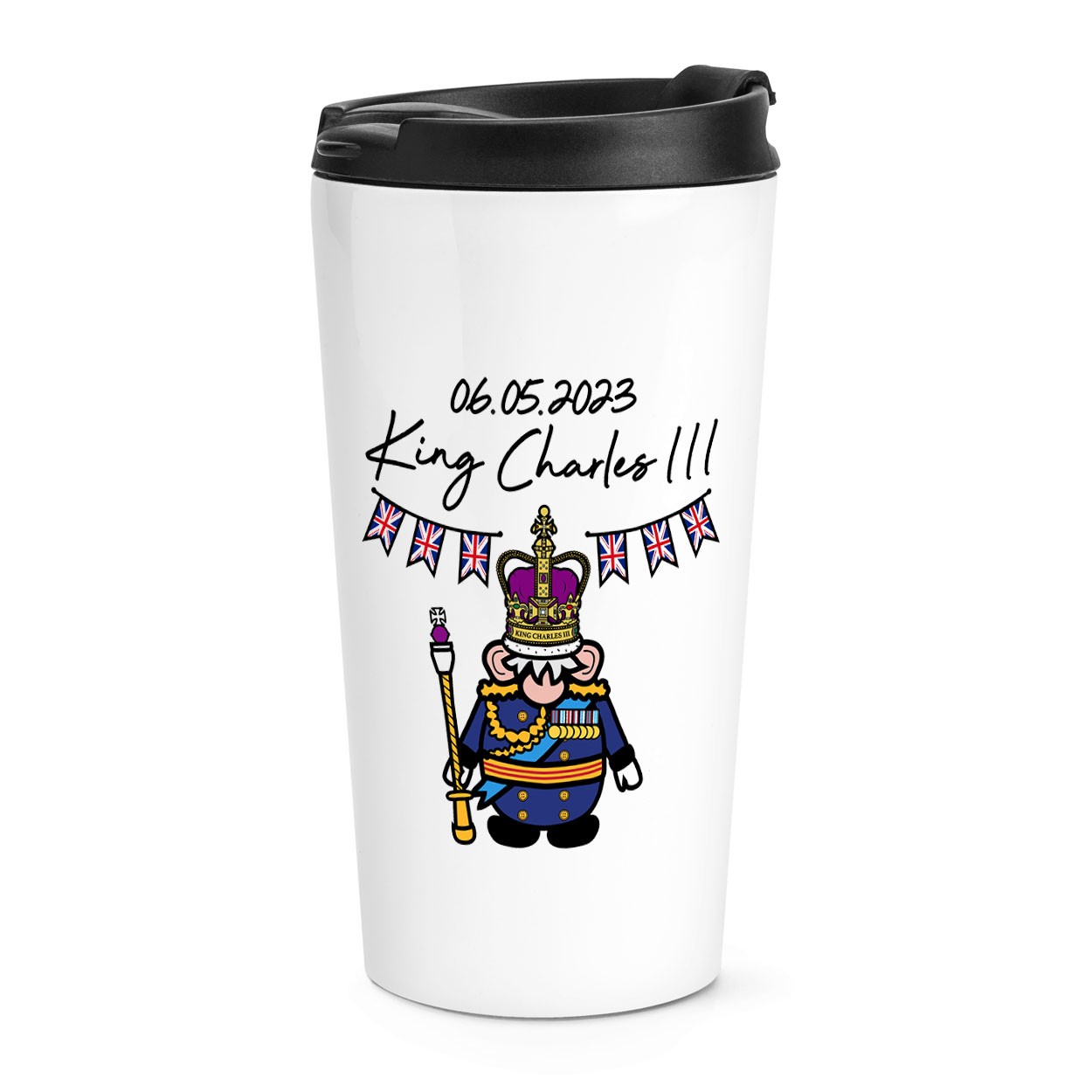 Gonk King Charles III Travel Mug Cup
