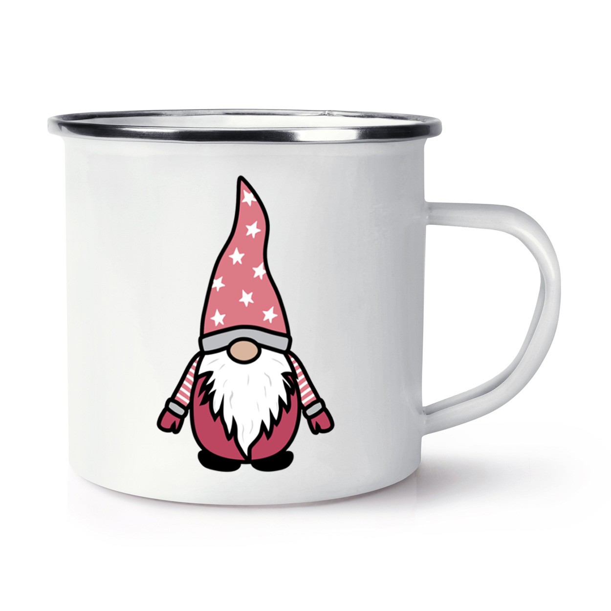 Gonk Gnome Pink Classic Scandi Enamel Mug Cup