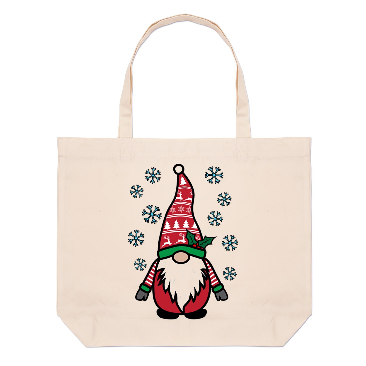 Gonk Gnome Red Festive Santa Christmas Large Beach Tote Bag