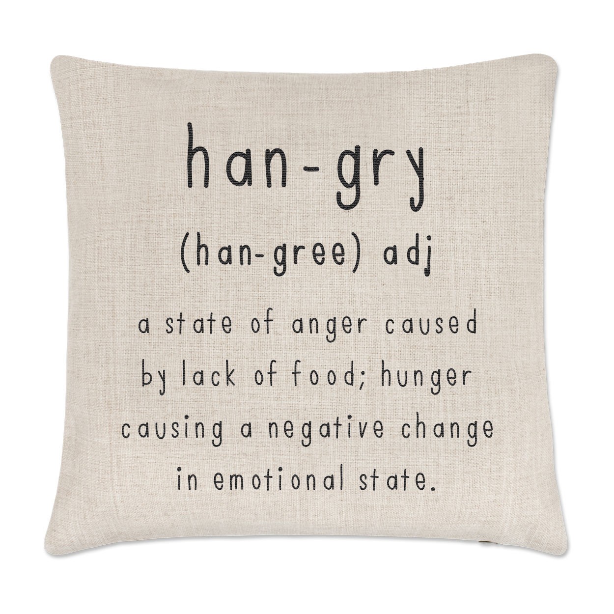 Hangry Definition Linen Cushion Cover