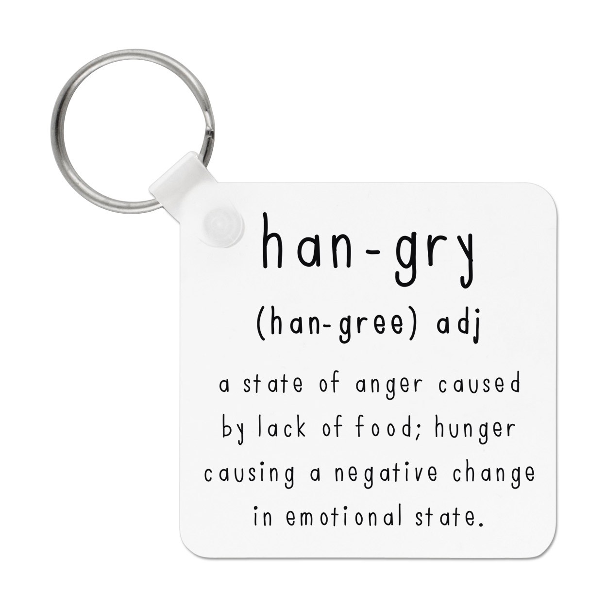 Hangry Definition Keyring Key Chain
