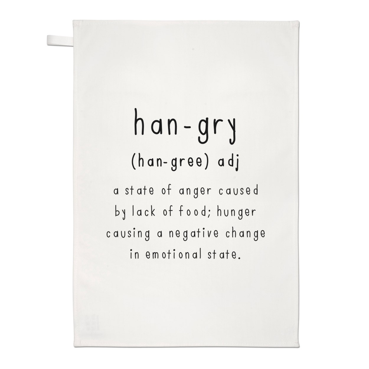 Hangry Definition Tea Towel Dish Cloth