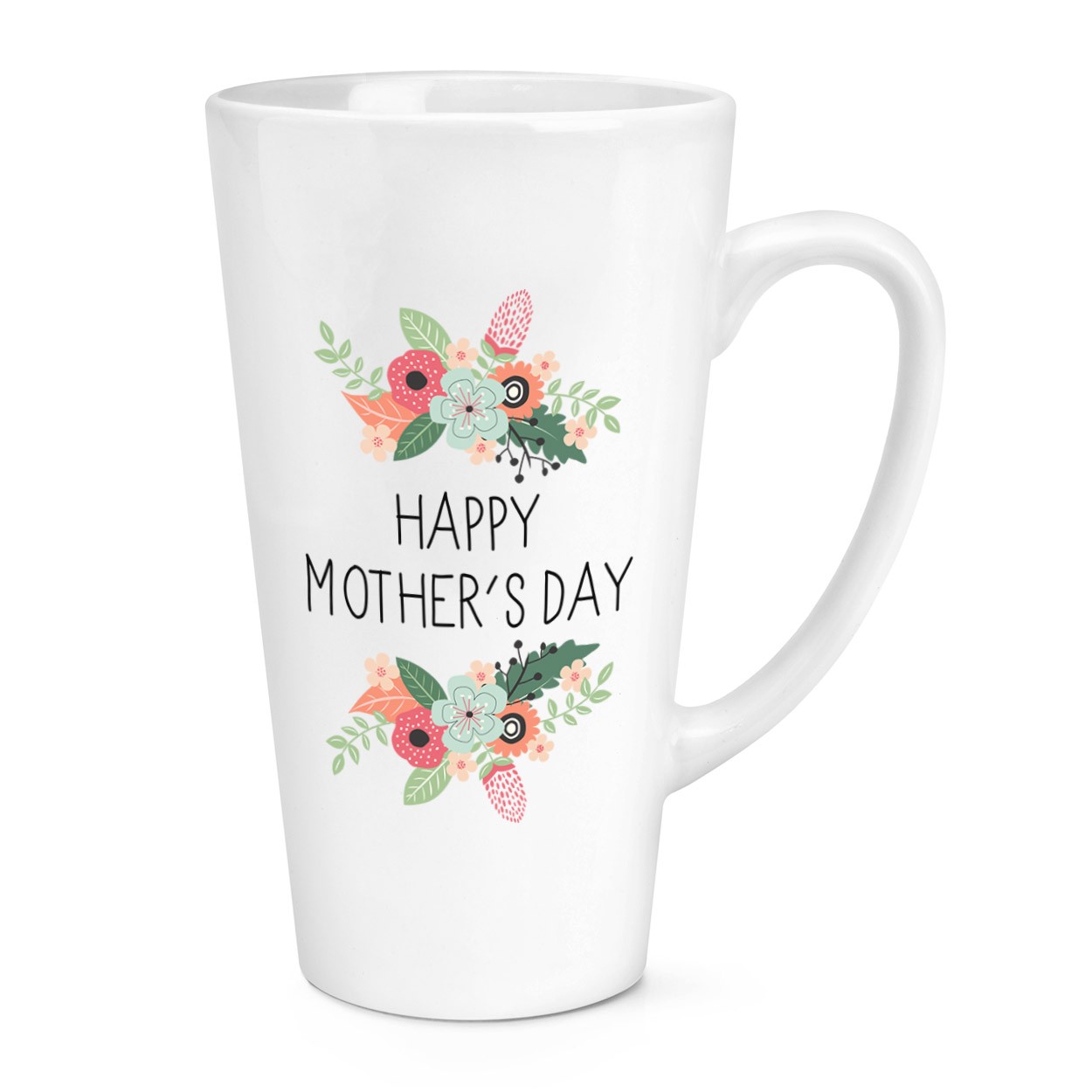 Happy Mother's Day Flowers 17oz Large Latte Mug Cup