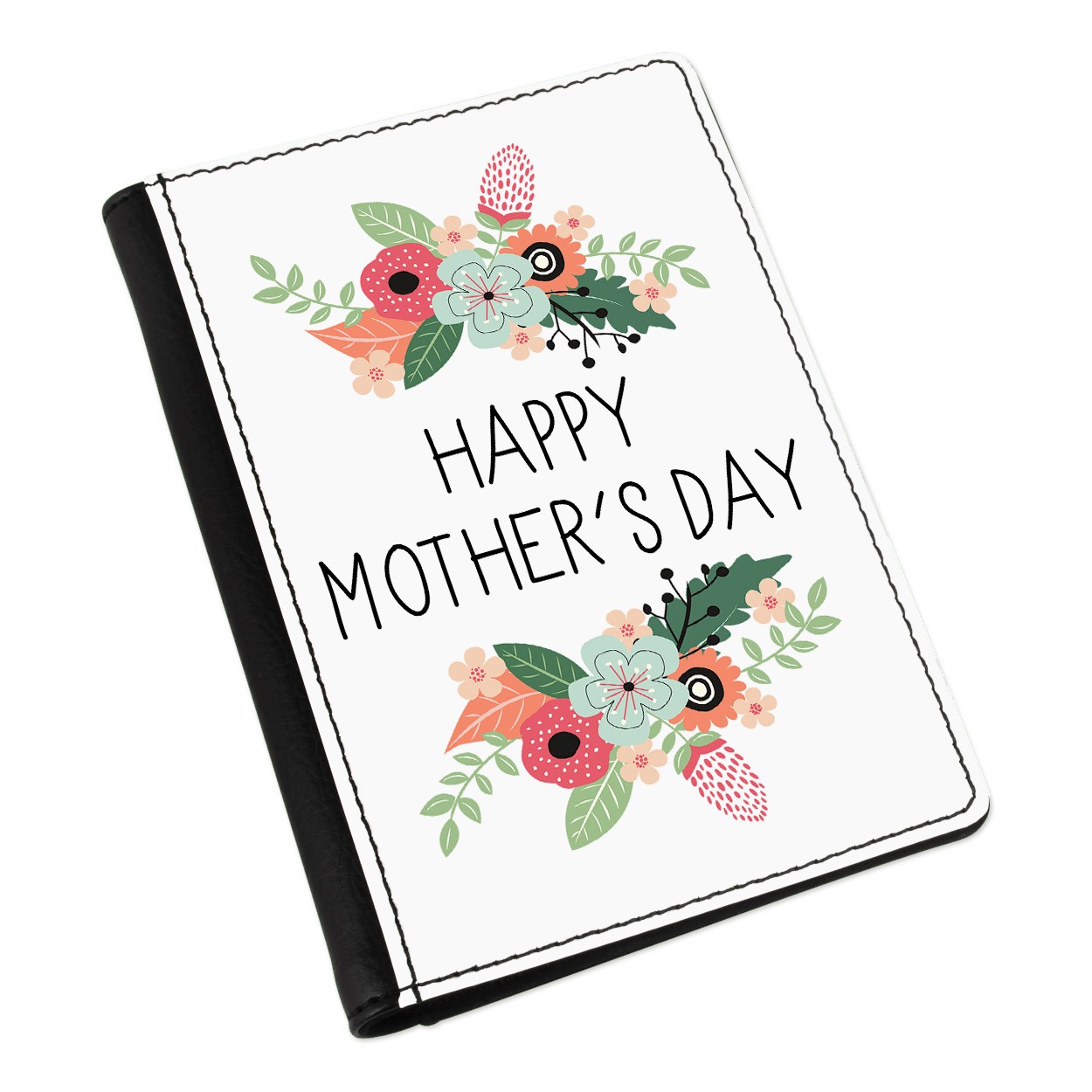 Happy Mother's Day Flowers Passport Holder Cover