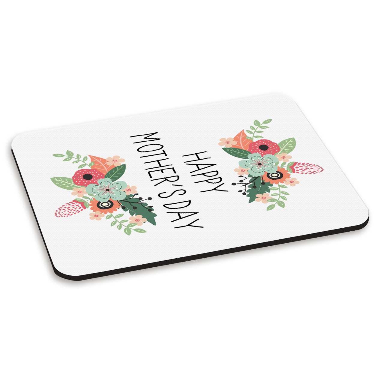 Happy Mother's Day Flowers PC Computer Mouse Mat Pad