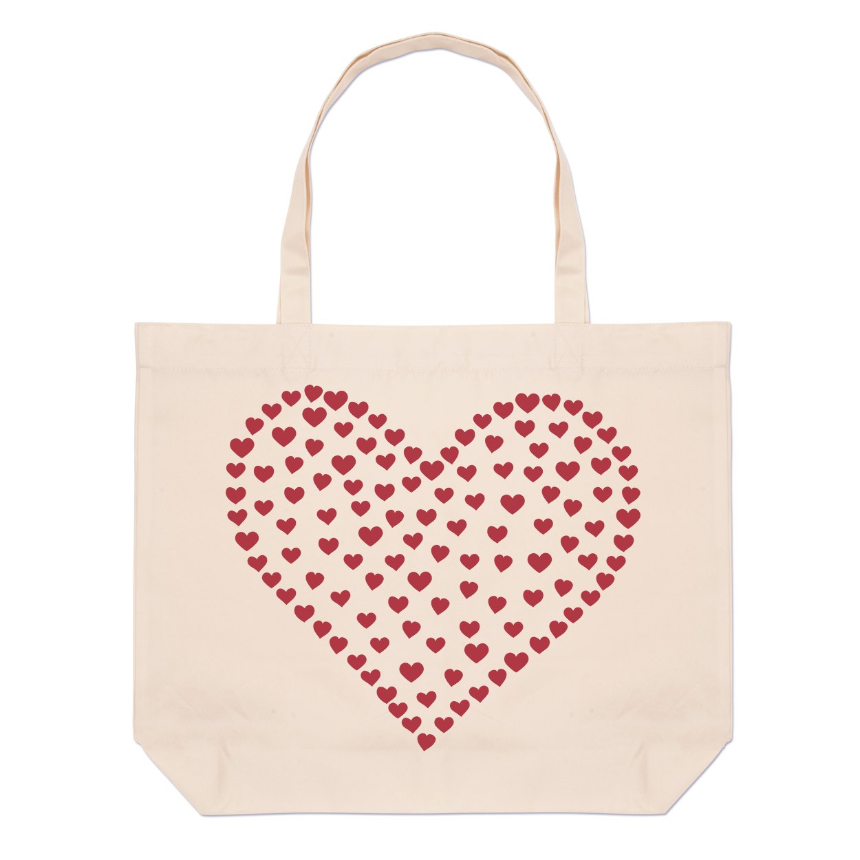 Heart Of Hearts Large Beach Tote Bag