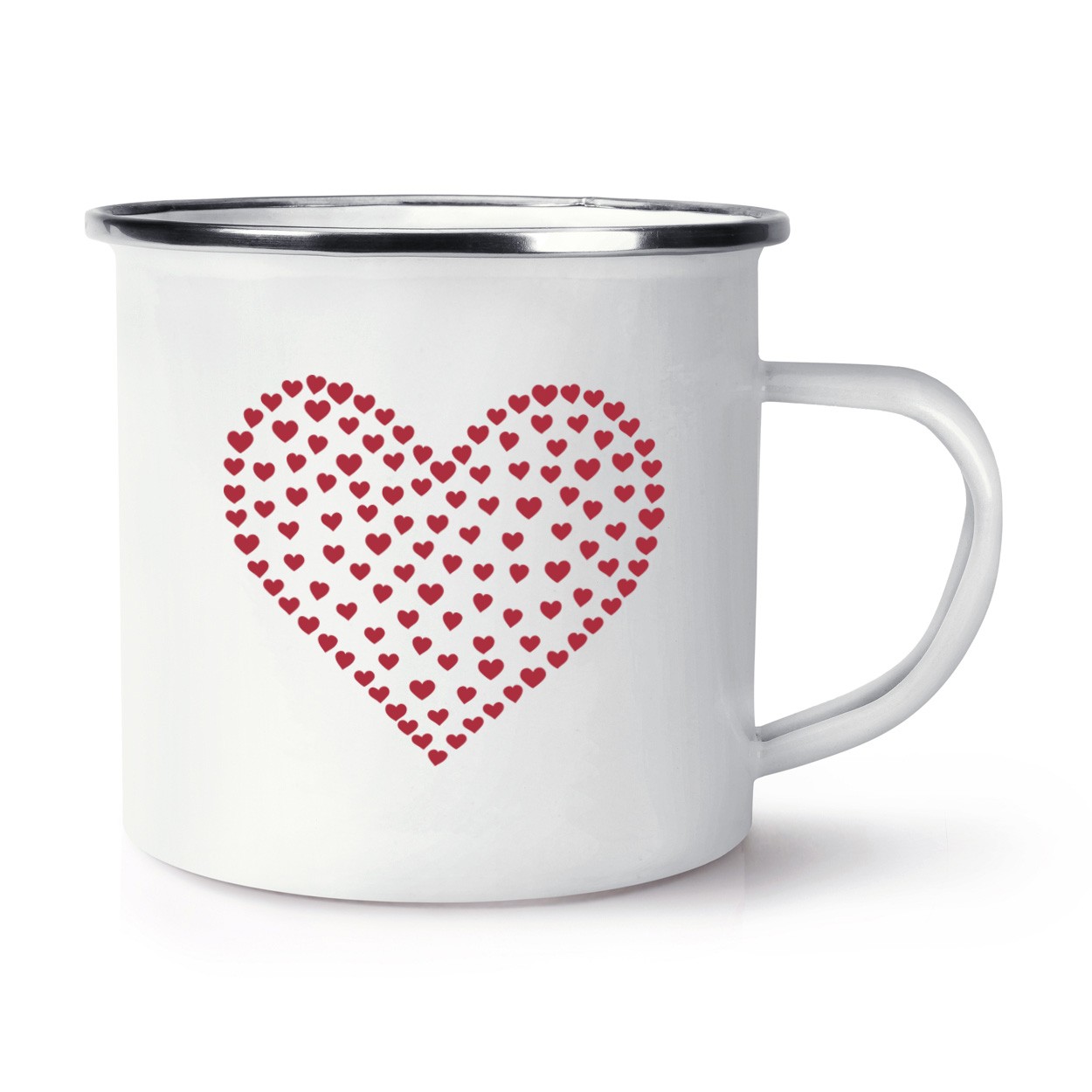 Heart Of Hearts Retro Enamel Mug Cup