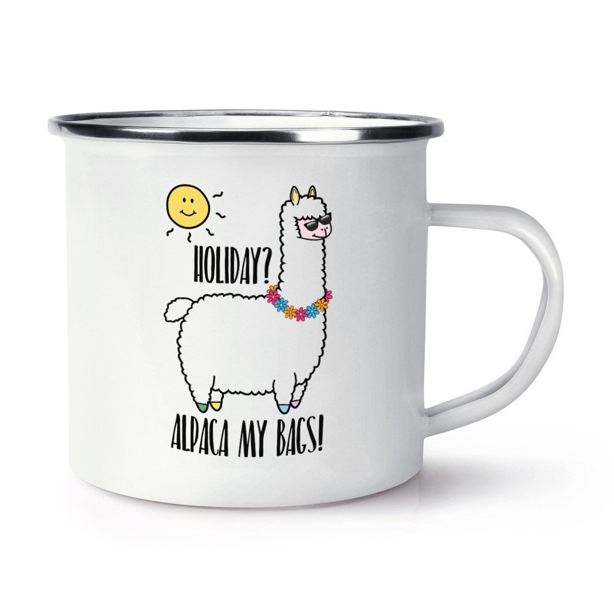 Holiday Alpaca My Bags Retro Enamel Mug Cup